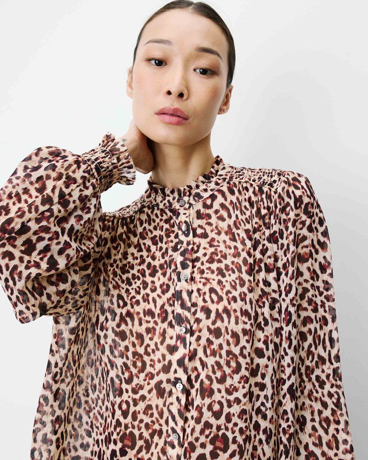 Blouse fluide ample à imprimé leo Almira