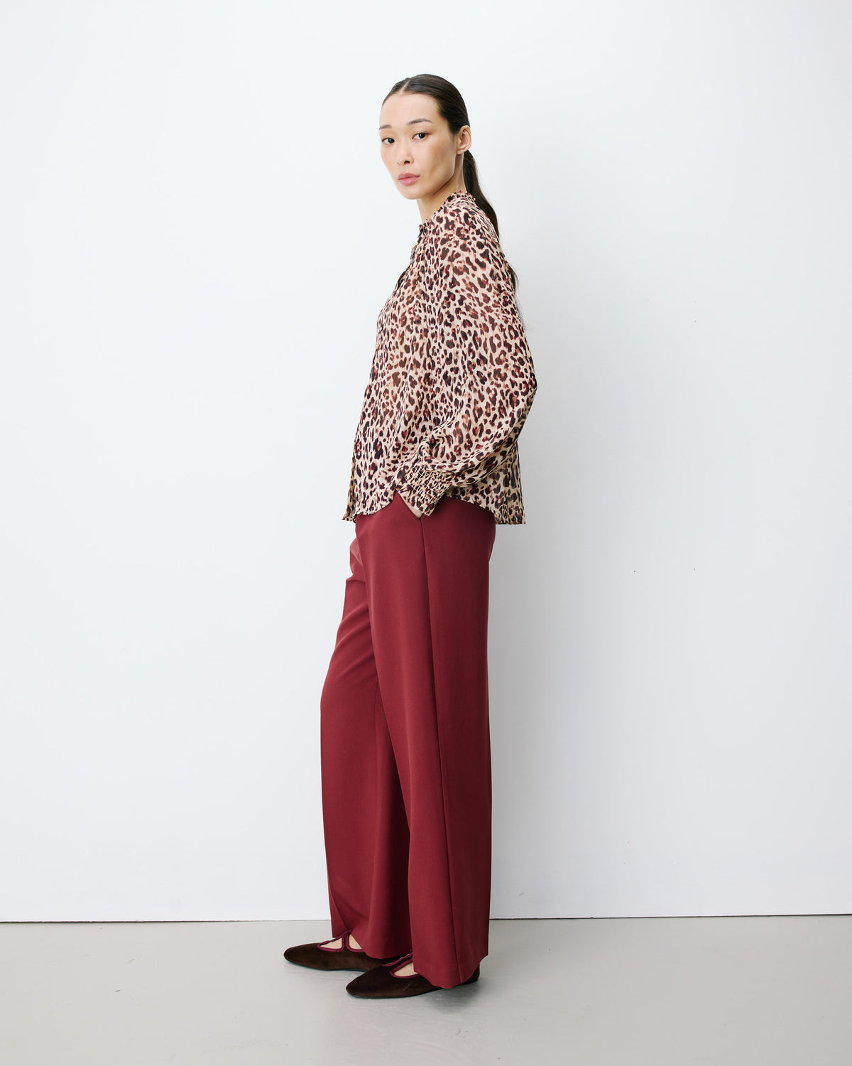 Blouse fluide ample à imprimé leo Almira