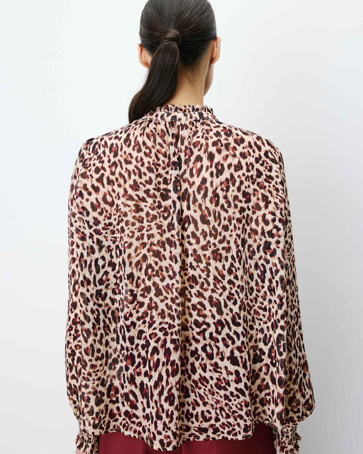 Blouse fluide ample à imprimé leo Almira