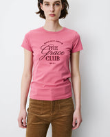 T-shirt col rond à message blush Amoris