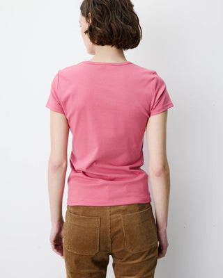 T-shirt col rond à message blush Amoris