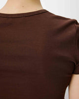 T-shirt col rond à message chocolat Amoris