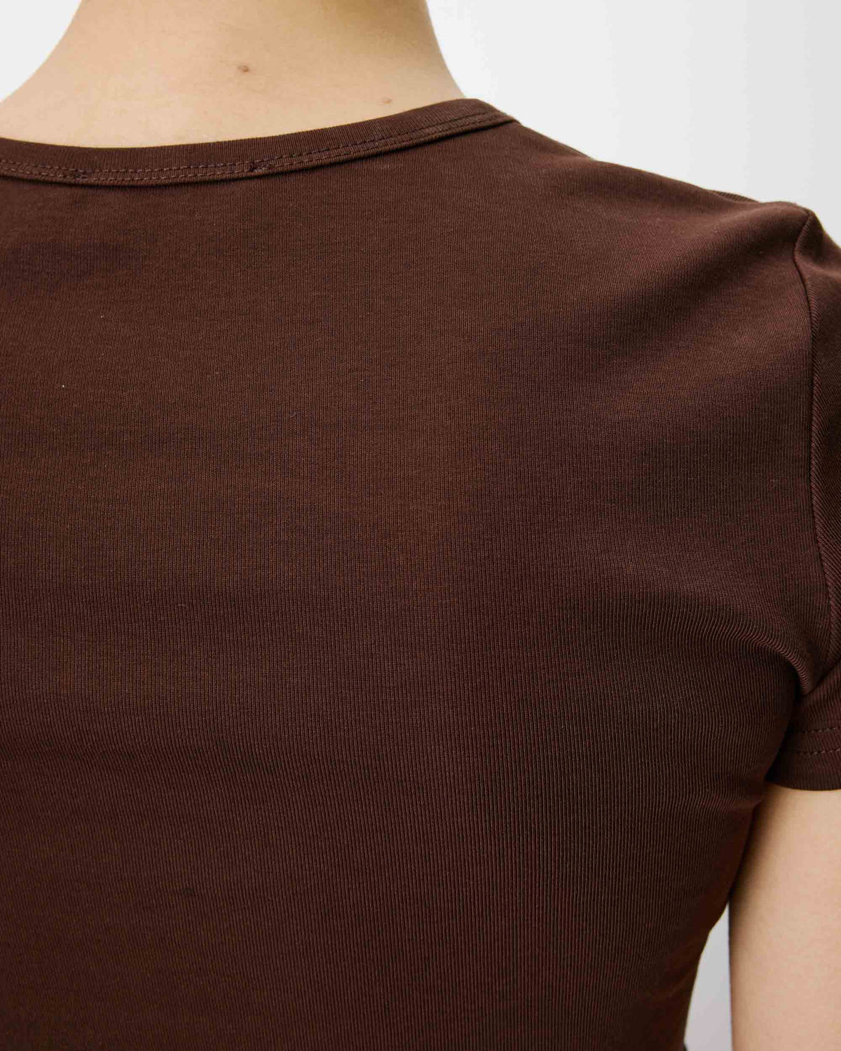 T-shirt col rond à message chocolat Amoris