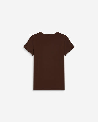 T-shirt col rond à message chocolat Amoris