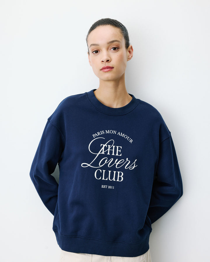Sudadera cuello redondo con texto marine Armandio