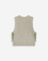 Pull sans manches en maille à nouer grege Argan