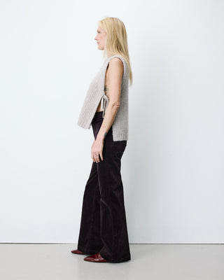 Pull sans manches en maille à nouer grege Argan