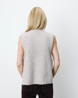 Pull sans manches en maille à nouer grege Argan