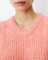 Sleeveless side-tie sweater peche Argan