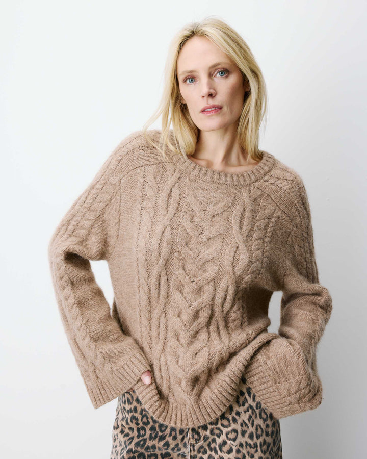 Sweater with back knot beige Arcelin
