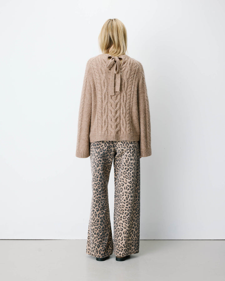Sweater with back knot beige Arcelin