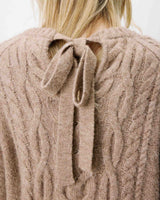 Sweater with back knot beige Arcelin