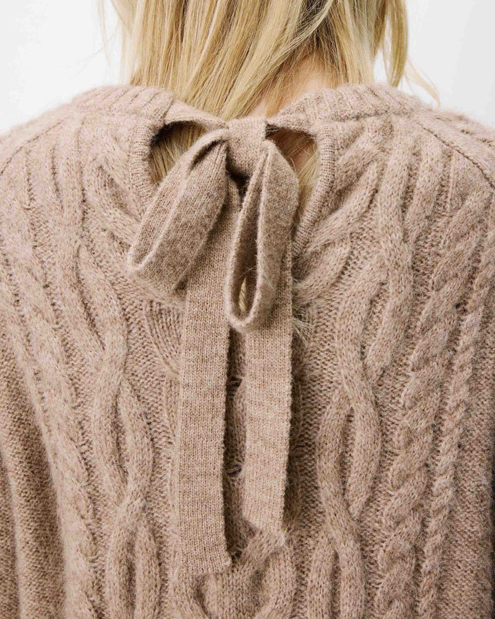 Sweater with back knot beige Arcelin