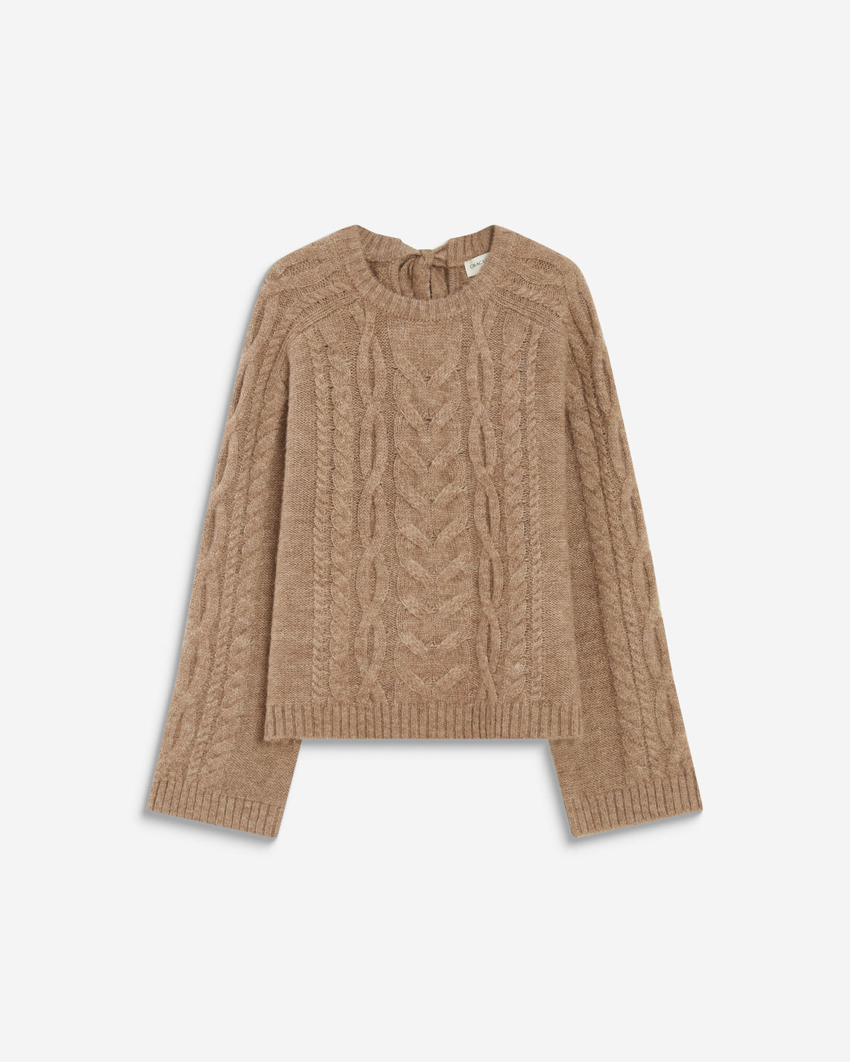 Sweater with back knot beige Arcelin