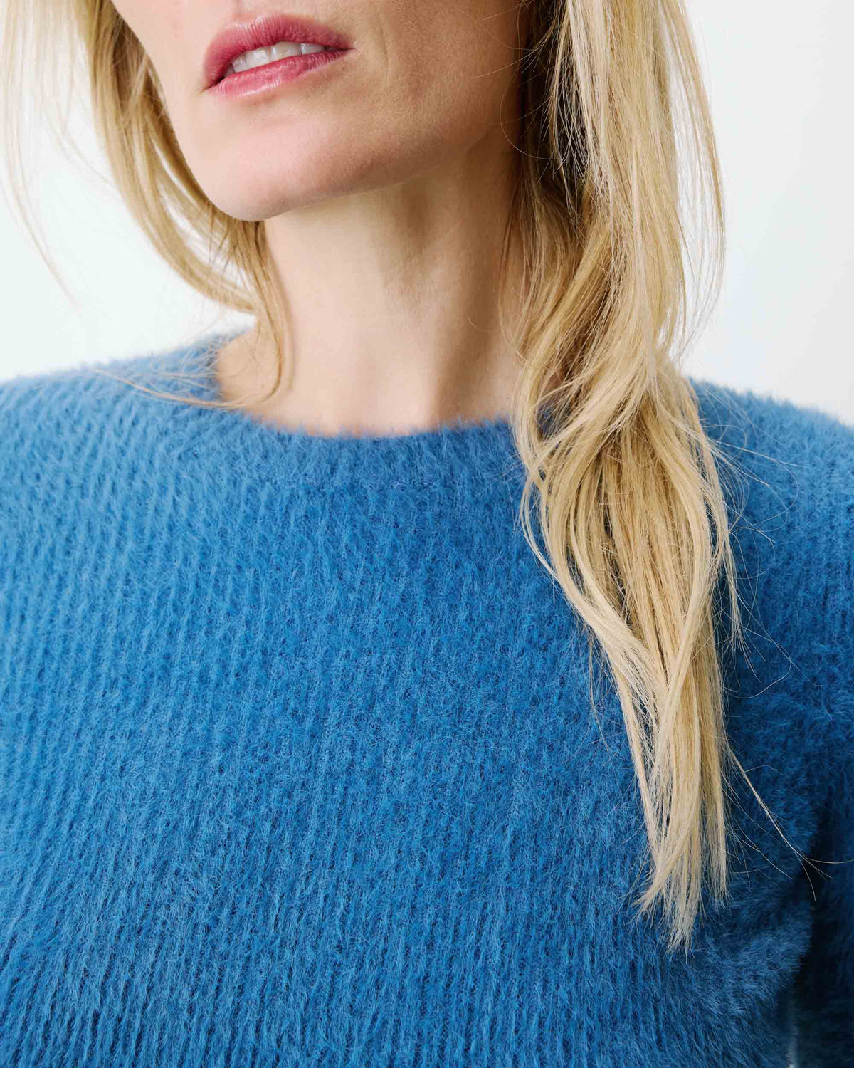 Fitted knit sweater bleuet Auryn
