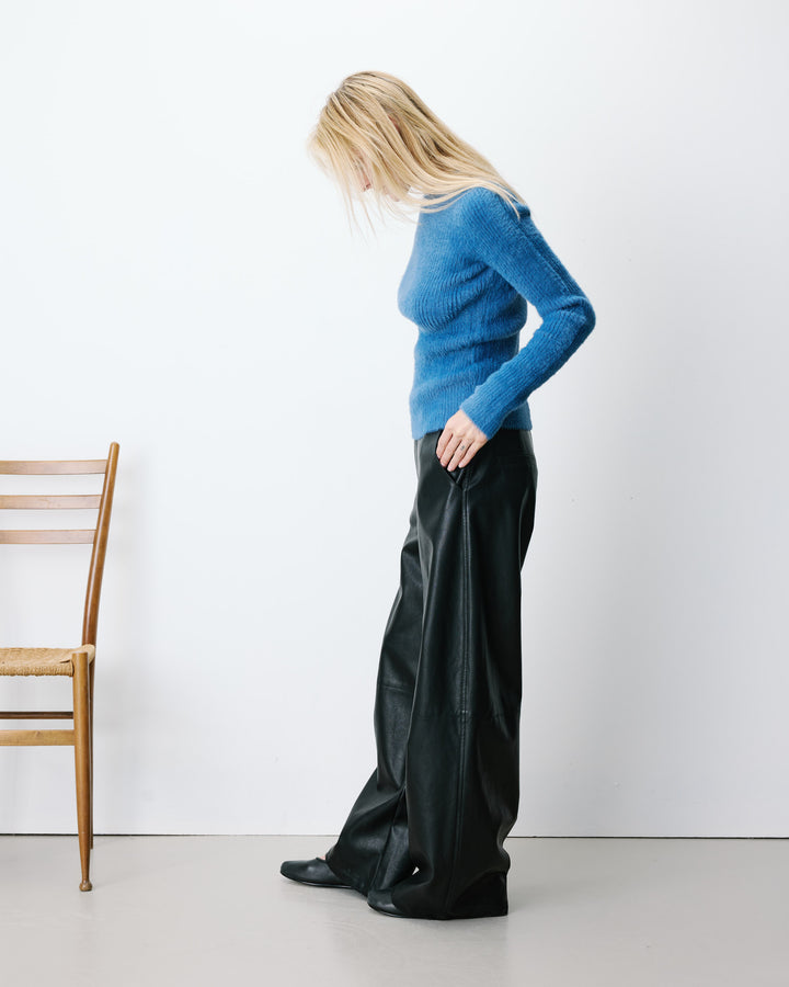 Fitted knit sweater bleuet Auryn