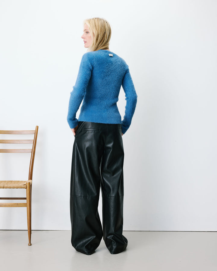 Fitted knit sweater bleuet Auryn