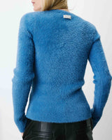 Fitted knit sweater bleuet Auryn