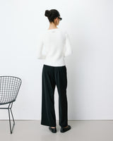 Fitted knit sweater ecru Auryn