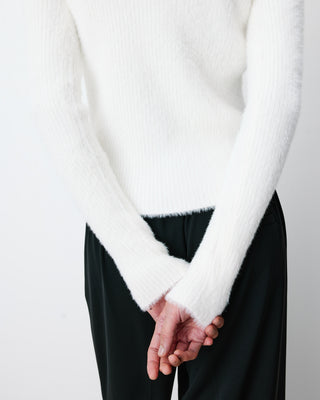 Fitted knit sweater ecru Auryn