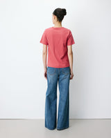 T-shirt en coton à message imprimé blush Amadis