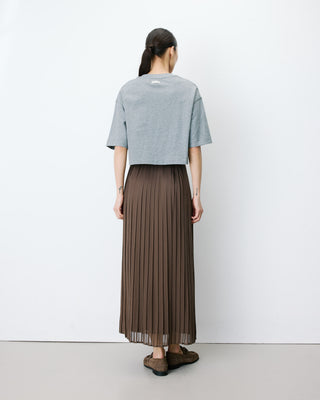 T-shirt oversize court en coton gris Arvel