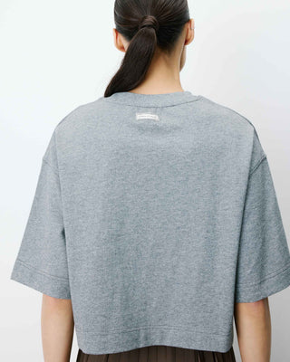 T-shirt oversize court en coton gris Arvel