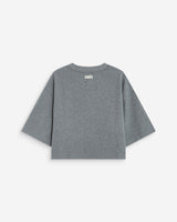 T-shirt oversize court en coton gris Arvel