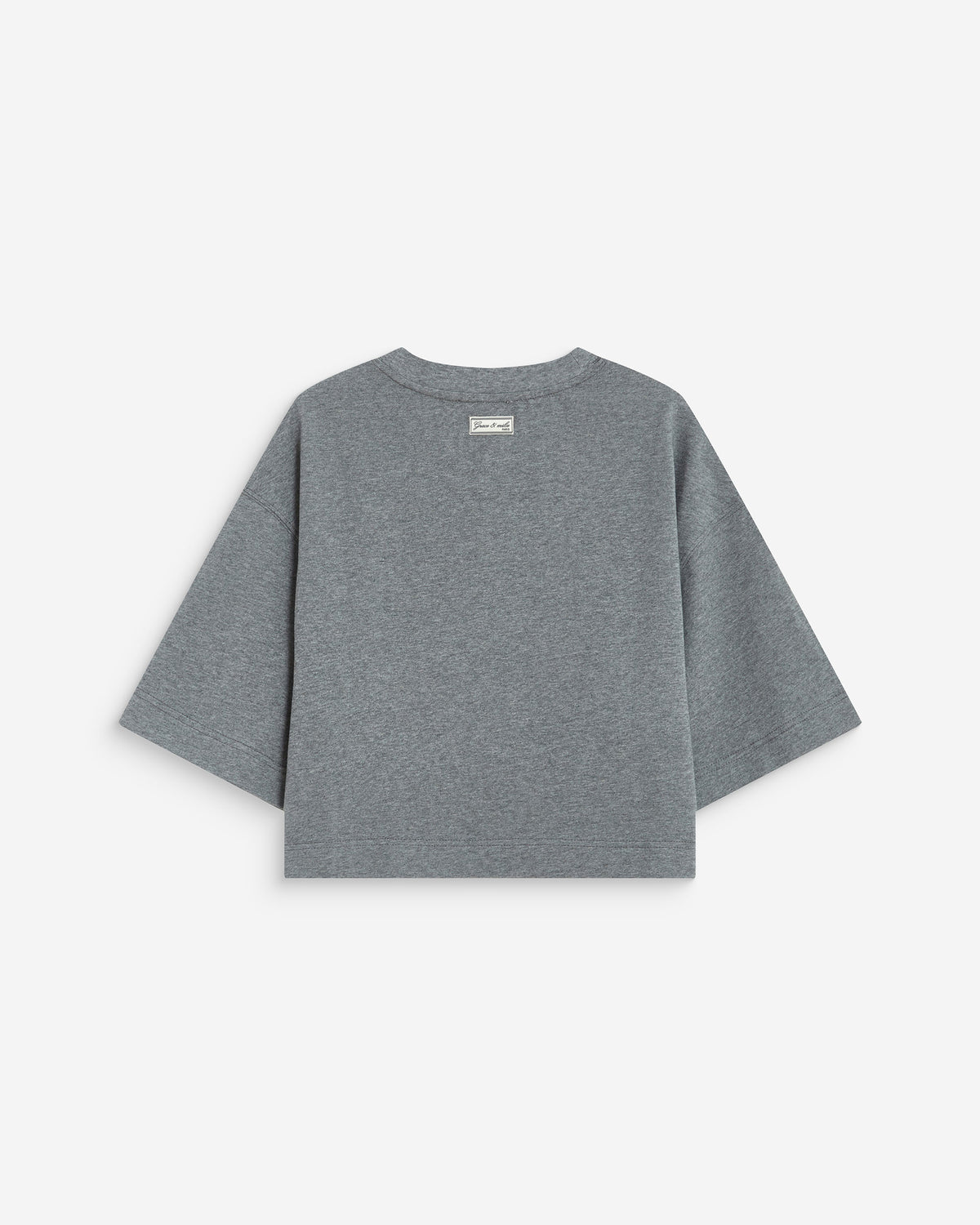 T-shirt oversize court en coton gris Arvel