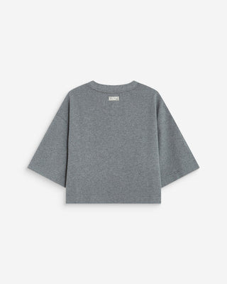 T-shirt oversize court en coton gris Arvel