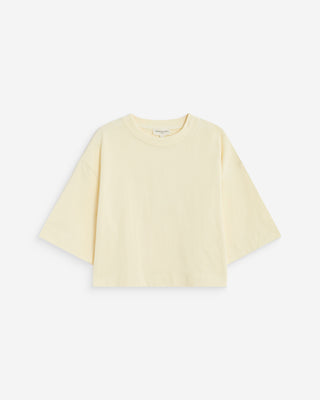 T-shirt oversize court en coton vanille Arvel