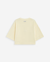 Boxy cropped cotton T-shirt vanille Arvel