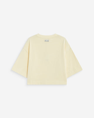 T-shirt oversize court en coton vanille Arvel