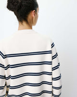 Striped cardigan with shirt collar ecru Ardenis