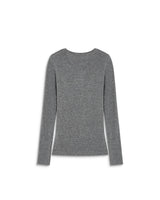 Second-skin crew-neck top gris Alkias