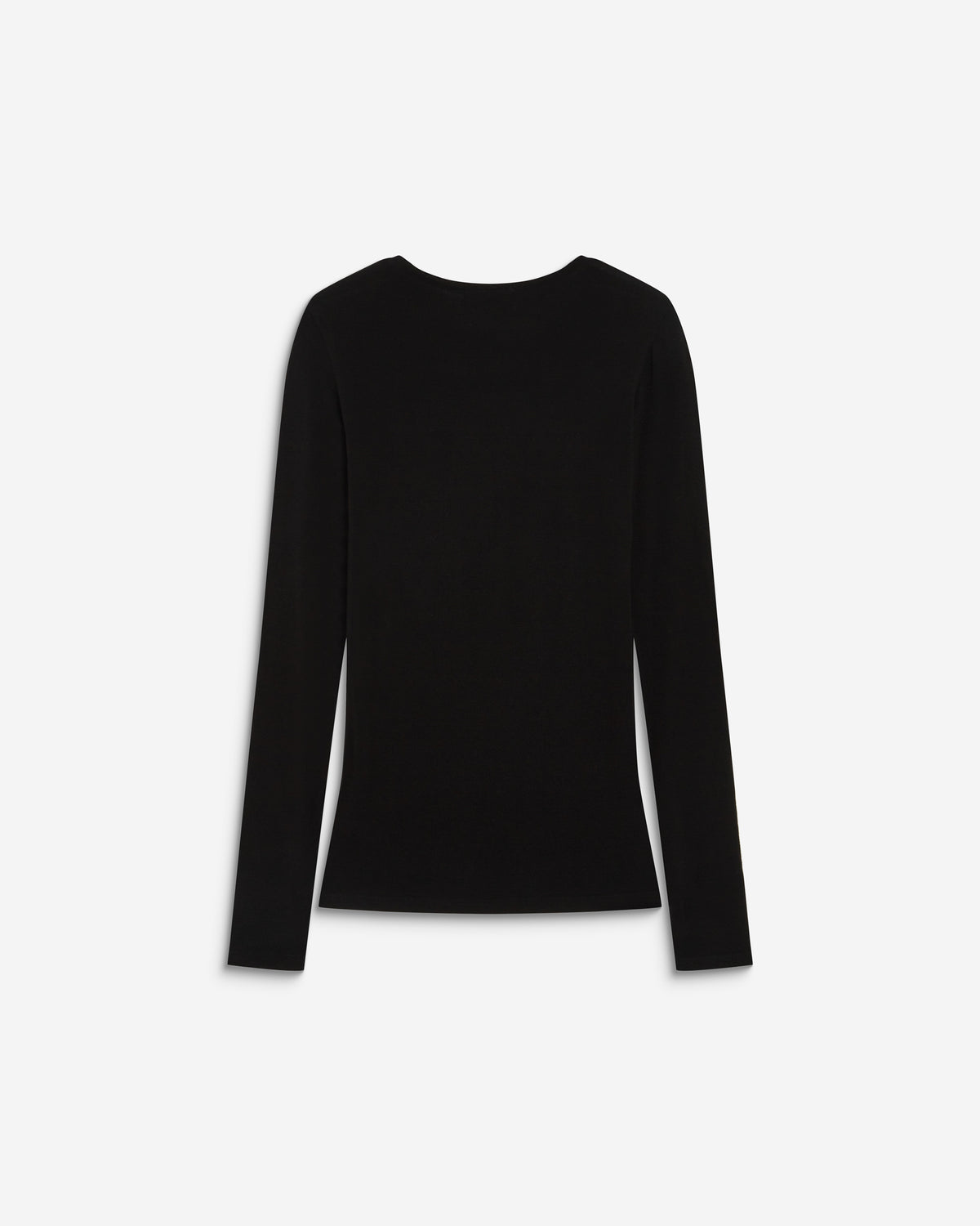 Second-skin crew-neck top noir Alkias