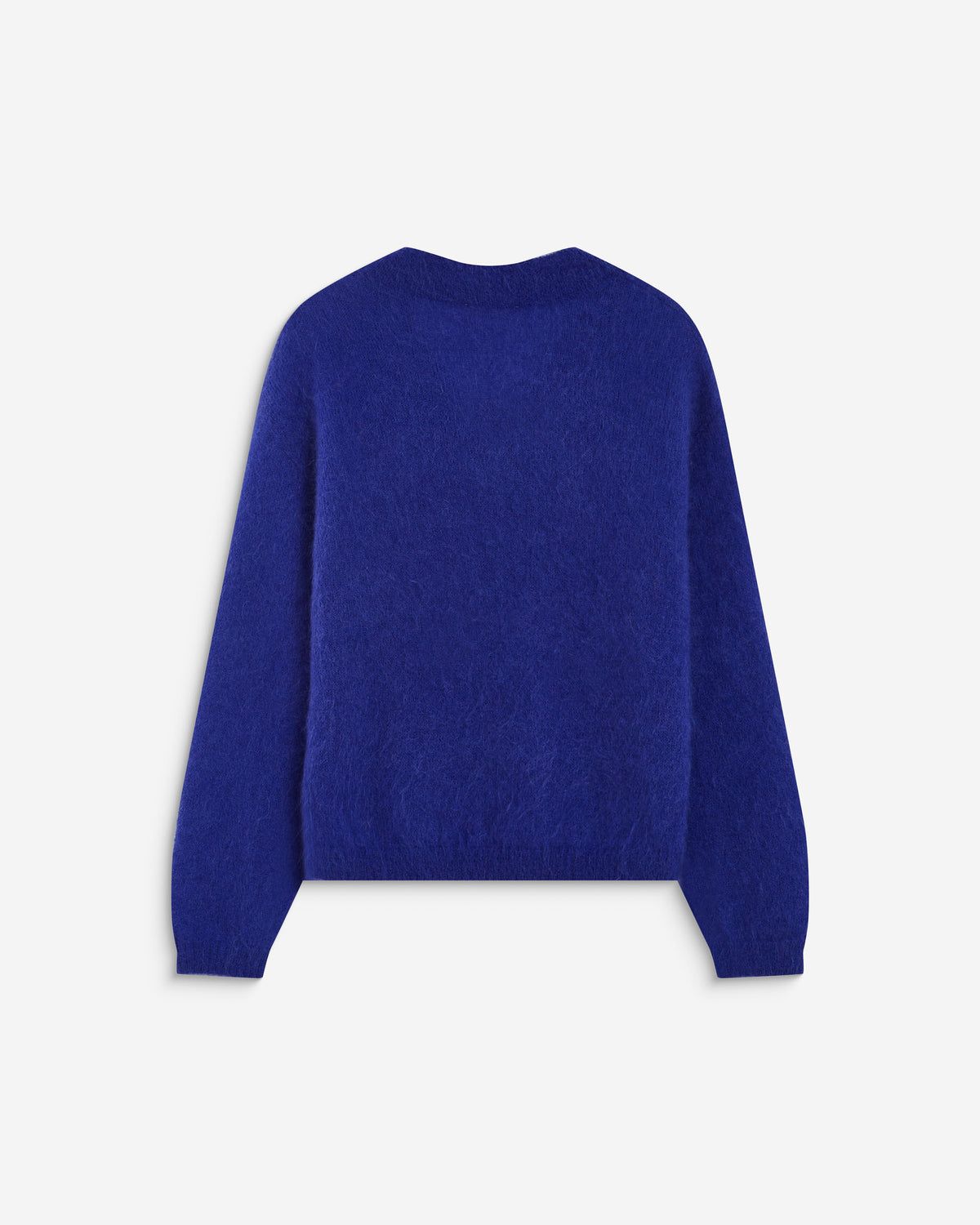Pull large doux en mohair mélangé col V cobalt Adorable