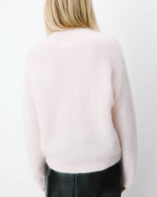 Pull large doux en mohair mélangé col V nude Adorable