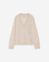 Pull large doux en mohair mélangé col V nude Adorable