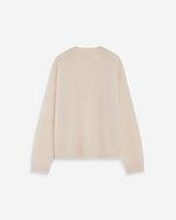 Pull large doux en mohair mélangé col V nude Adorable
