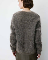 Relaxed soft-touch V-neck sweater taupe Adorable