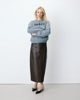 Embroidered varsity logo sweatshirt gris Ashford