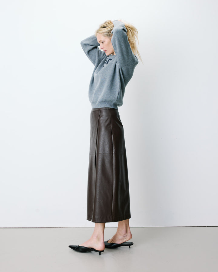 Embroidered varsity logo sweatshirt gris Ashford
