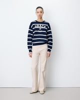 Embroidered varsity logo sweatshirt marine Ashford