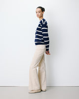 Embroidered varsity logo sweatshirt marine Ashford