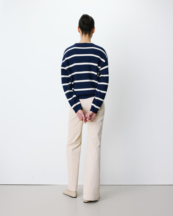 Embroidered varsity logo sweatshirt marine Ashford