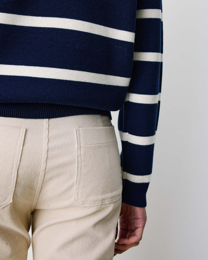 Embroidered varsity logo sweatshirt marine Ashford