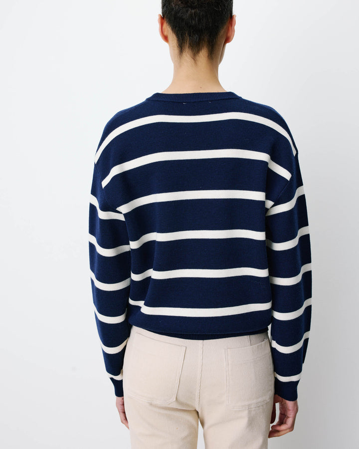 Embroidered varsity logo sweatshirt marine Ashford