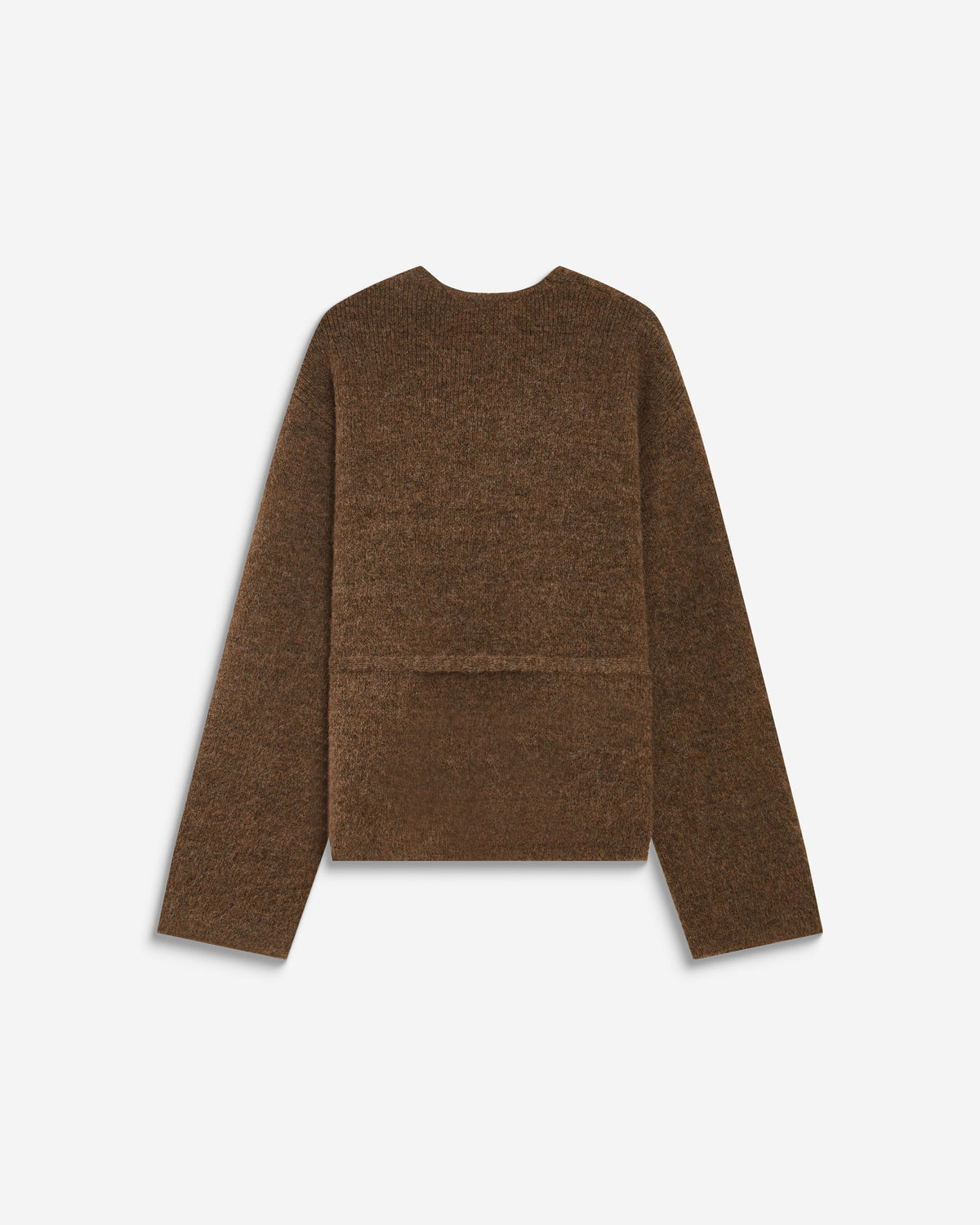 Wrap knit cardigan chocolat Anior