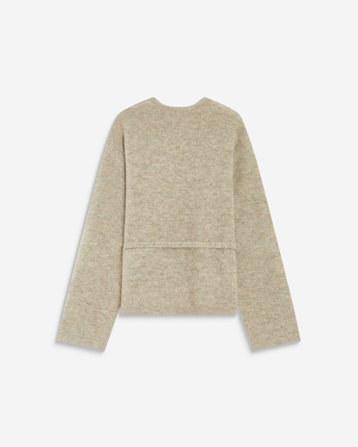 Cardigan cache-cœur nouable en maille grege Anior